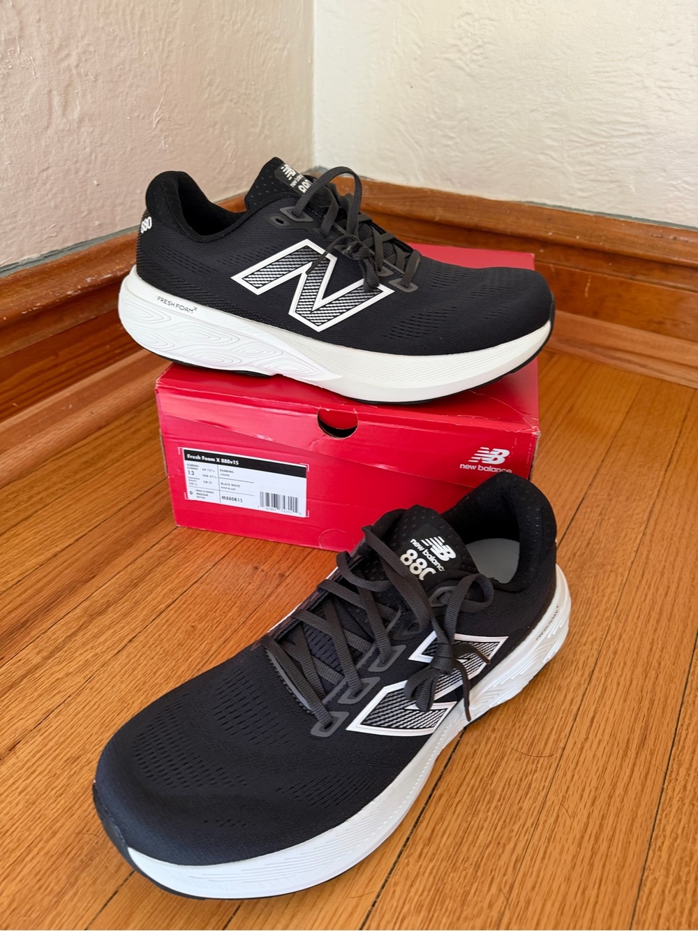 New Balance Men's Fresh Foam X 880v15 Running Shoes in Black NWT Size 13